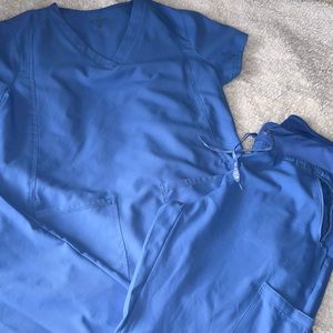 Insight by Med Couture Woman’s Pleated Solid Scrub Top